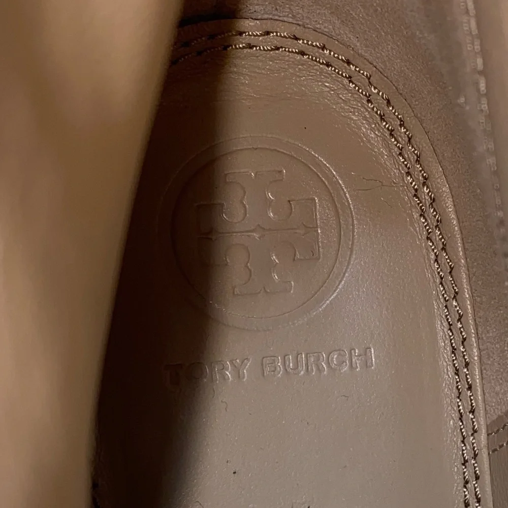 Tory Burch Brooke Ankle Bootie in Beige Suede Sz 10